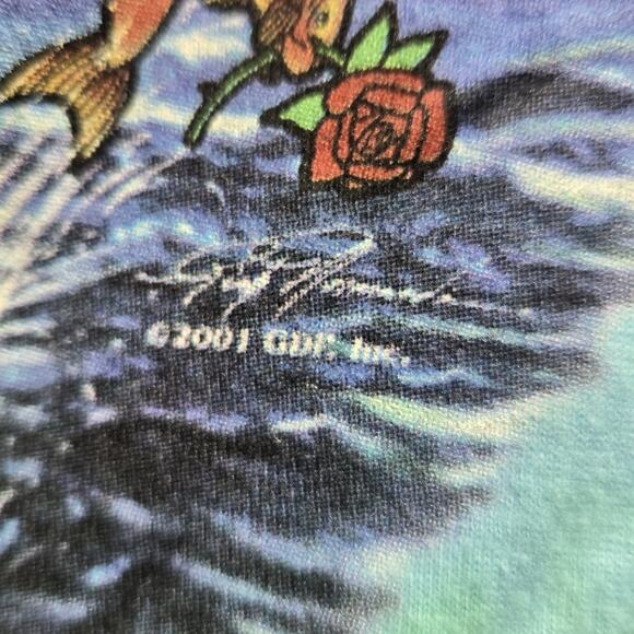Grateful Dead Ship of Fools Tshirt NWT 2001 Liquid Blue GDF Tie Dye Sz L - Picture 6 of 14